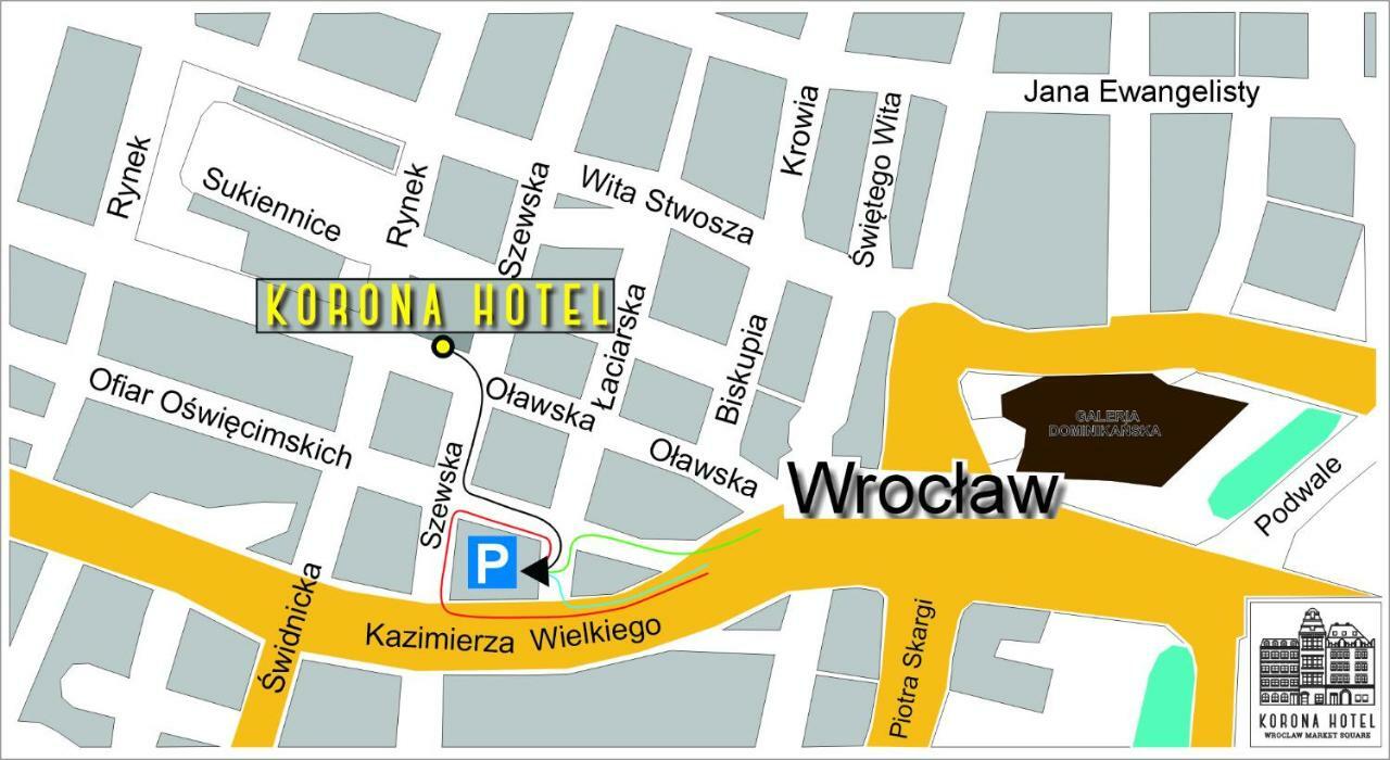 Korona Hotel Wroclaw Market Square Bagian luar foto